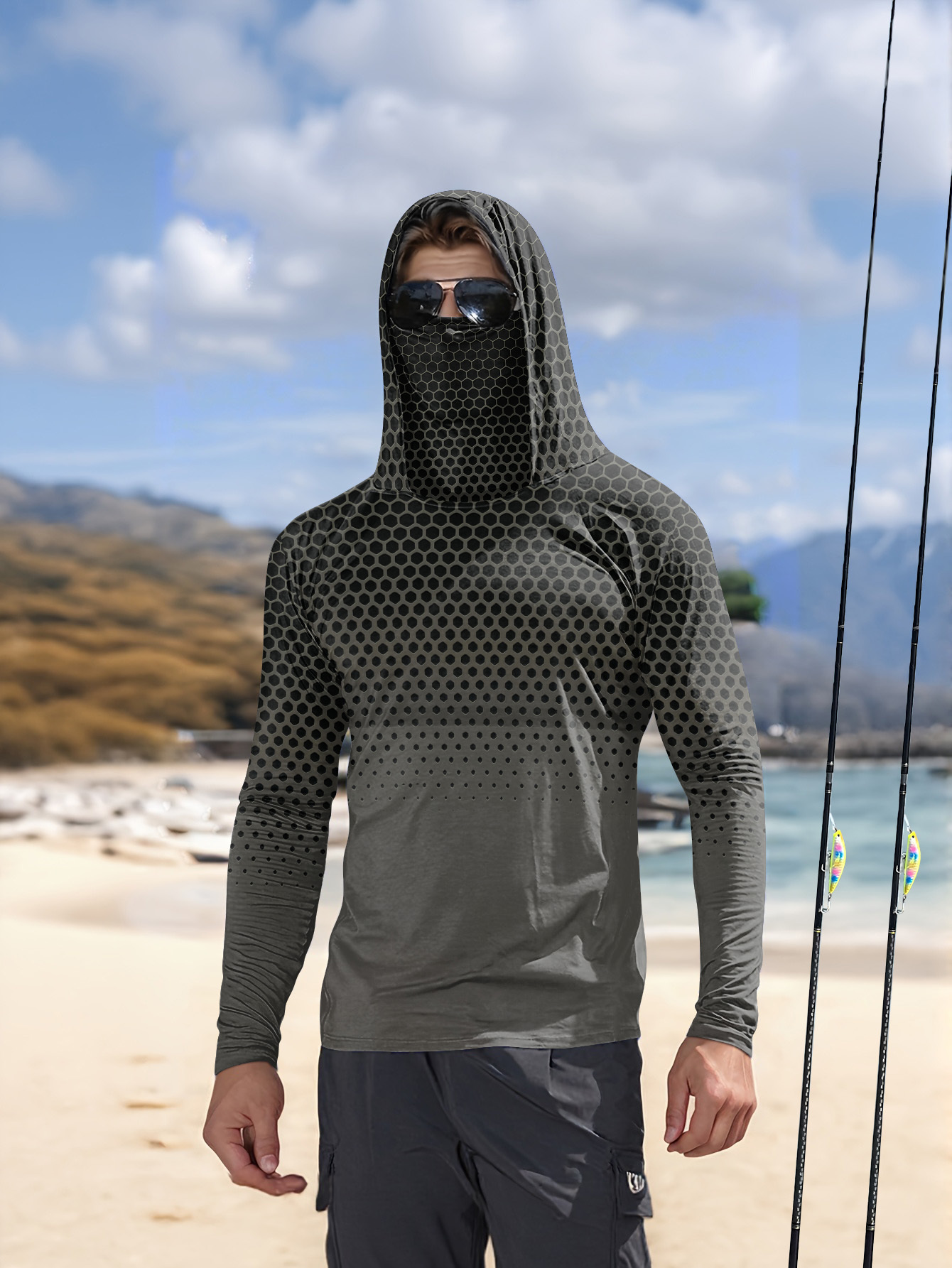 Fishing Hoodie - Sweat-shirt de pêche pour homme, été,